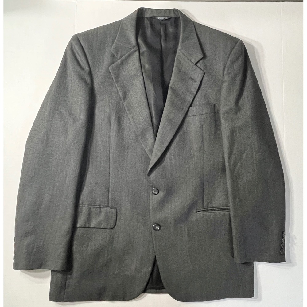 Vintage Burberrys Prorsum Blazer Mens 42R Gray Textured Two Button Sport Coat